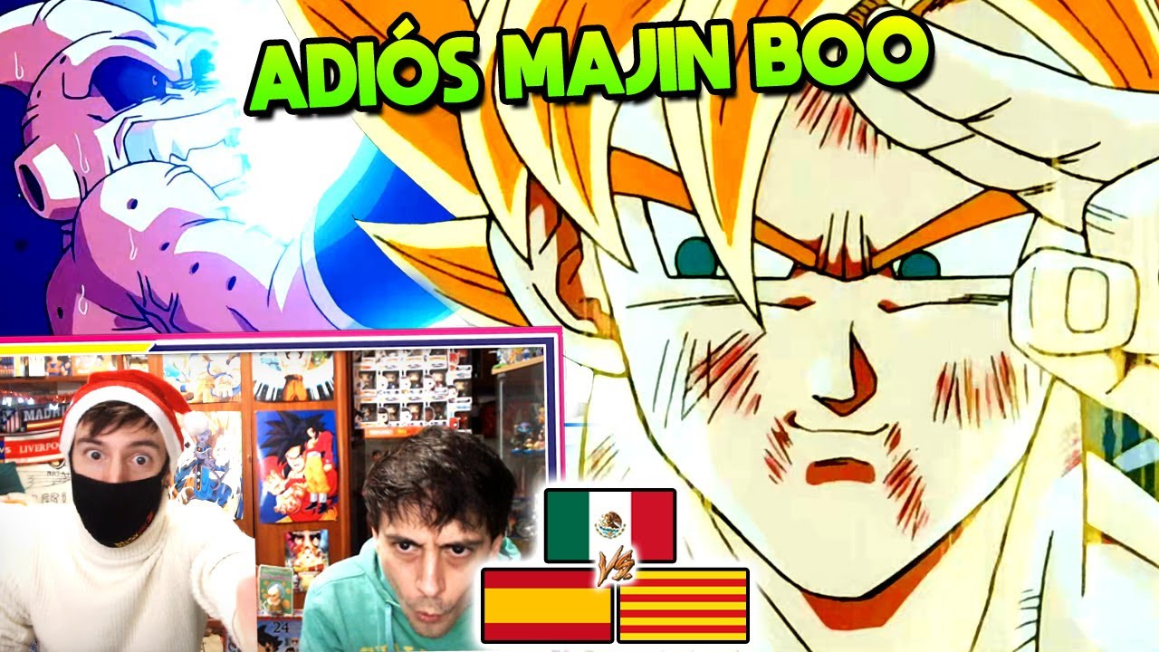 ESPAÑOLES REACCIONAN A DRAGON BALL LATINO VS ESPAÑOL 🔥GOKU DERROTA A MAJIN BOO CON LA GENKIDAMA🔥