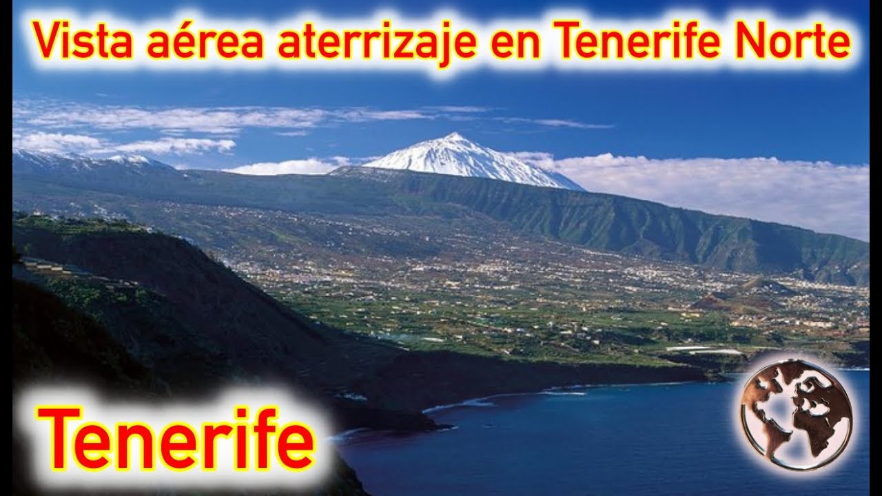 Tenerife - Islas Canarias. Vista aérea de Tenerife hacia aeropuerto de Tenerife Norte (Los Rodeos)
