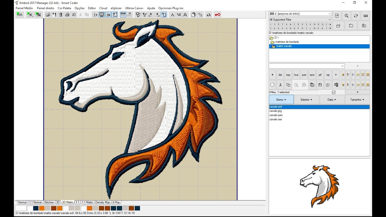 Criar Matriz de Bordado Automático do Corel para Embird