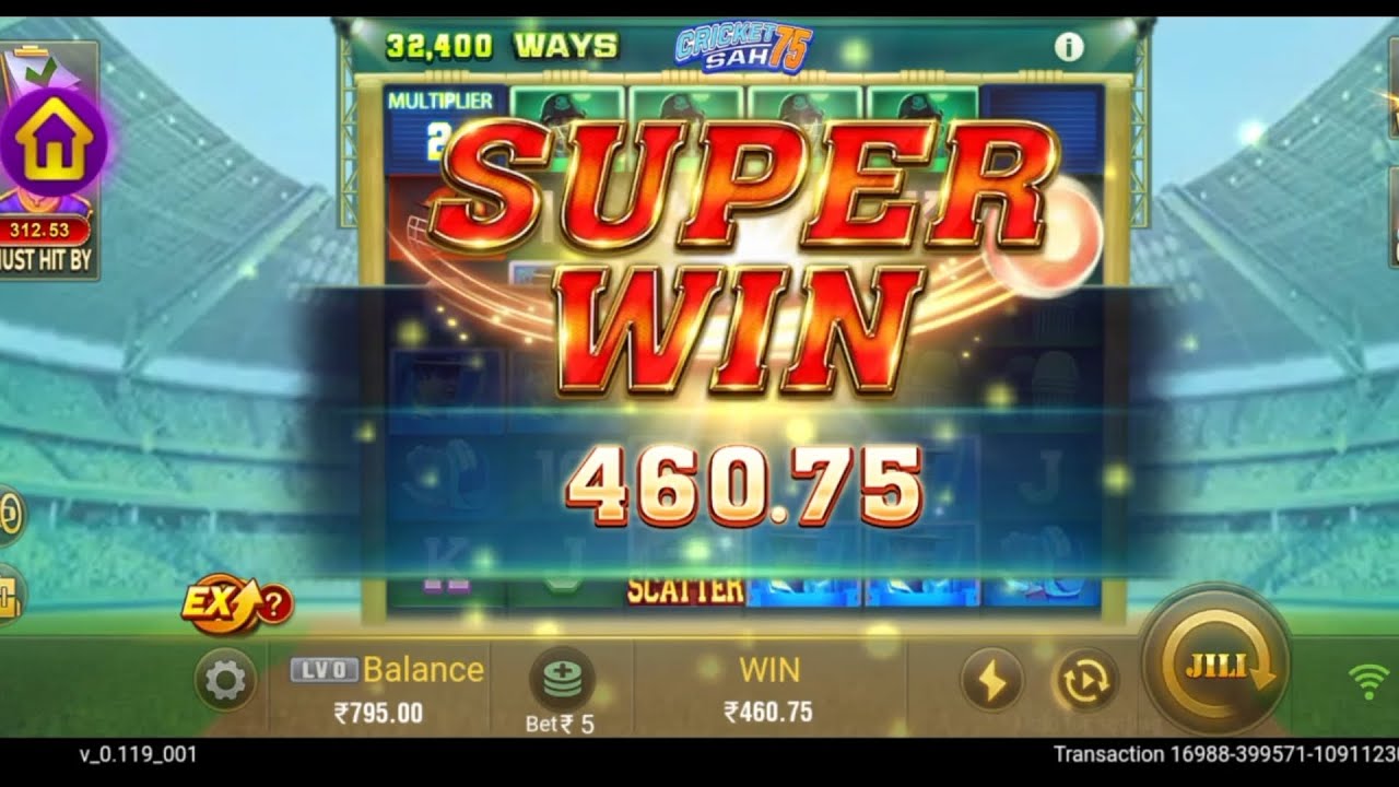 CRICKET SAH 75 | Cricket slots game | Earn money online