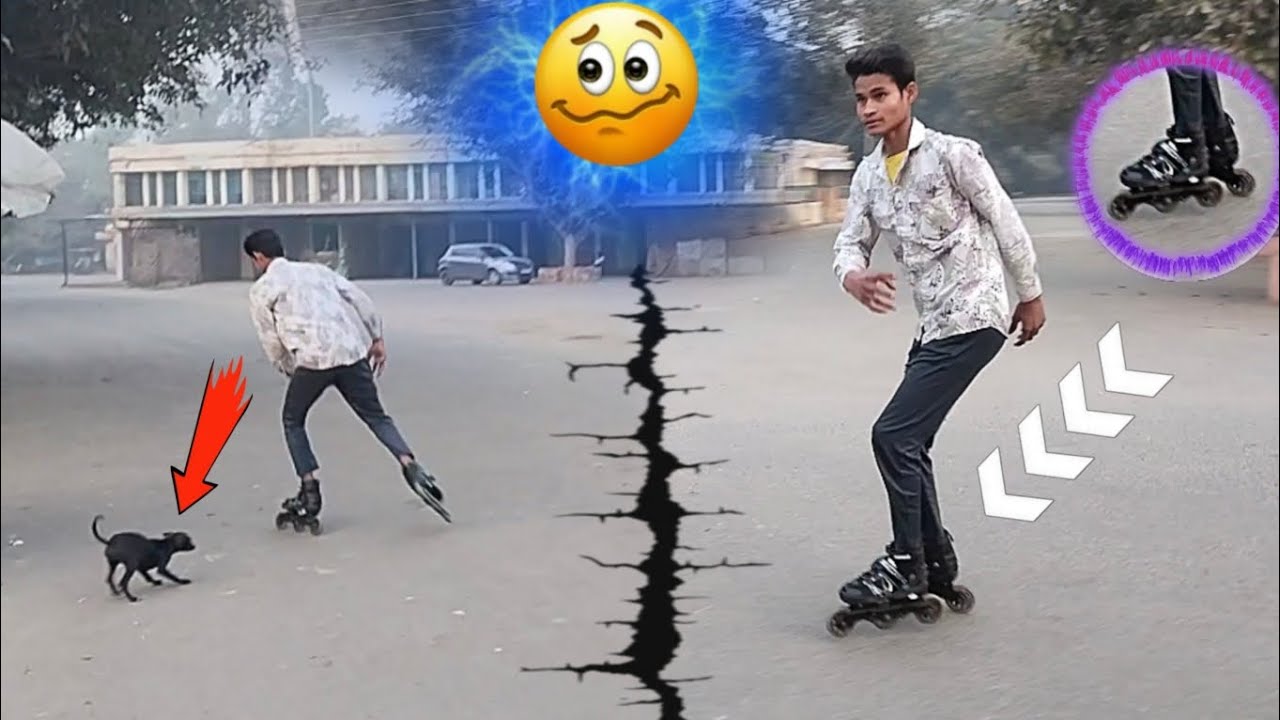 Kutte ka baccha 🐶||dog piche pada skating shoes 🛼🔥||skating shoes|skating video|