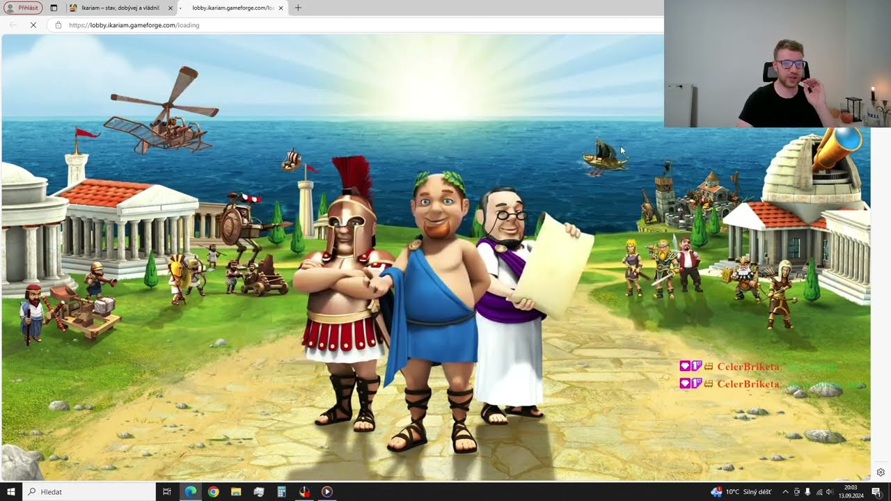 Ikariam - A takhle nějak prob&iacute;halo sloučen&iacute; (Skiron --- Herakles) - Z&aacute;znam streamu