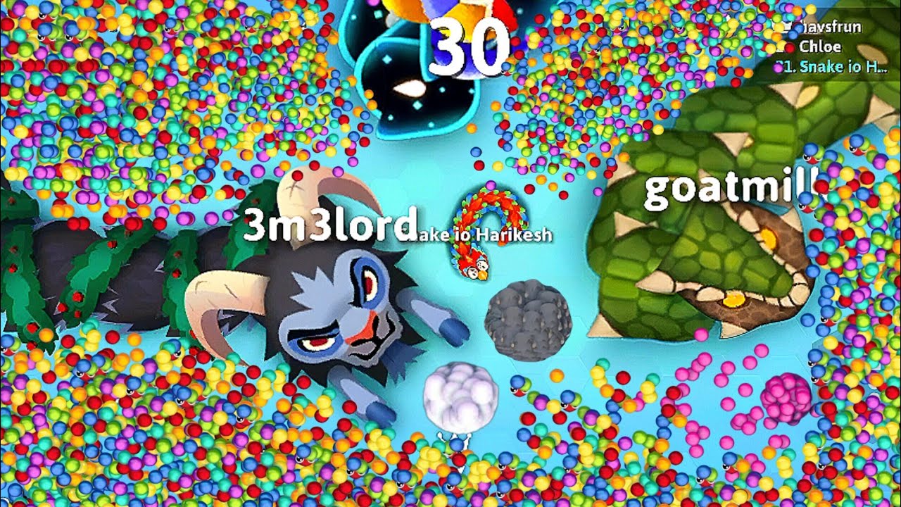 Snake.io | Harikesh Became the BIGGEST Snake 🐍🔥 Full Map Domination 😱 with feather boa skin played 😱