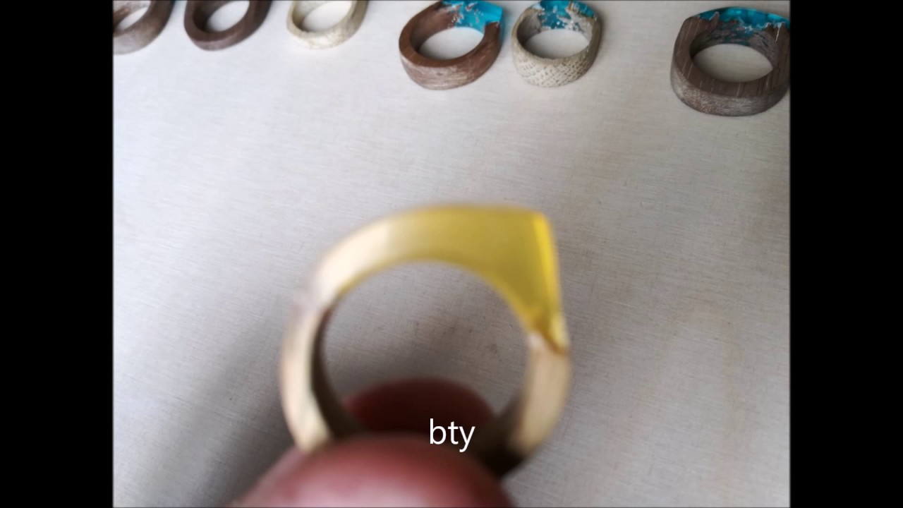 Epoxid Ringe Kunstharz  wood ring