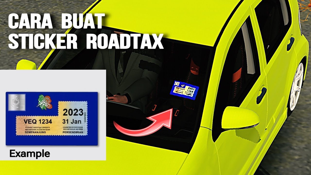 CARA BUAT STICKER ROADTAX | CAR PARKING MULTIPLAYER