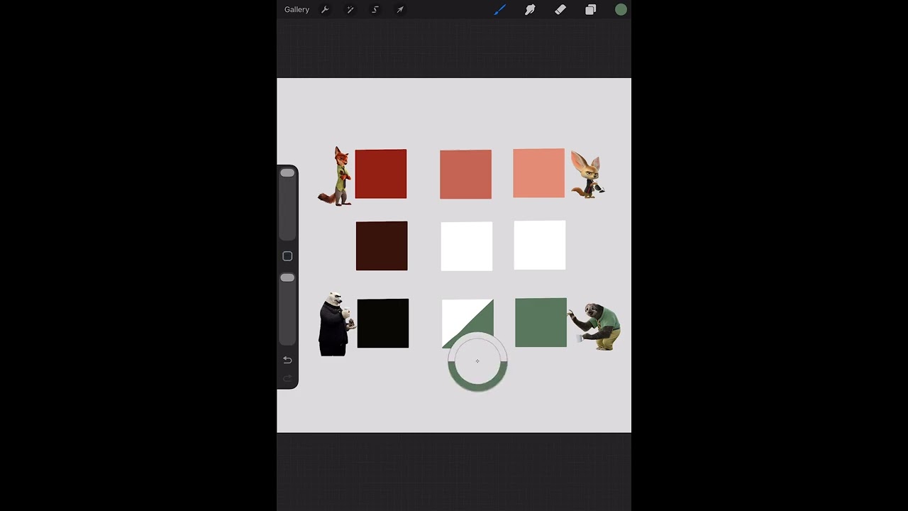 Digital color mixing in procreate inspired by Zootopia # procreate # zootopia 