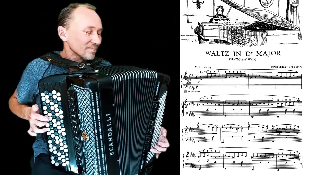 Chopin - Minute Waltz on accordion. Db major