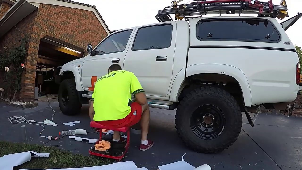LVL UP Building & Maintenance Hilux Vinyl Wrap Timelapse