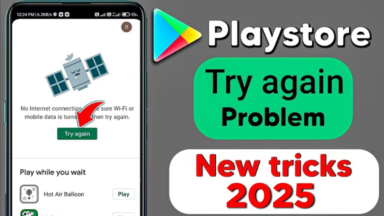 Try Again Problem Google Playstore | PlayStore Try Again Problem Solve New Tricks 2022