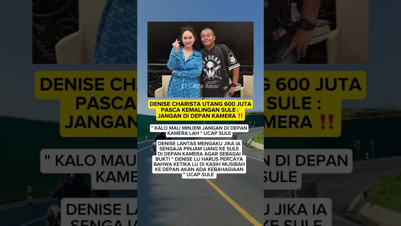 Denise charista utang 600 juta ke sule begini tanggapan sule
