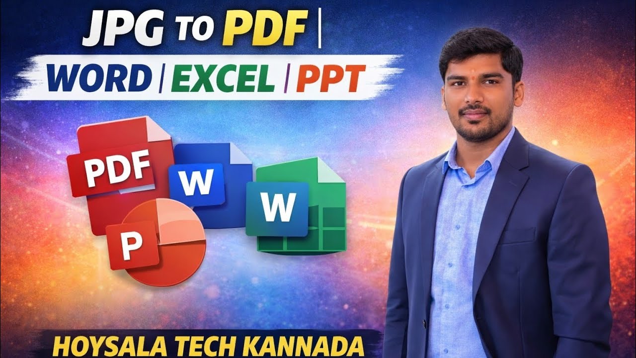 JPG to PDF, Word, Excel & PowerPoint | Easy Method