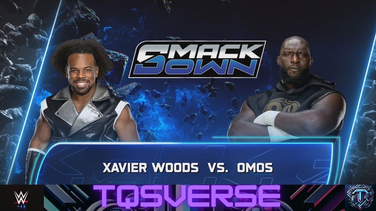 Ксавье Вудс против Омоса. Смэкдаун. WWE 2K25. TQS