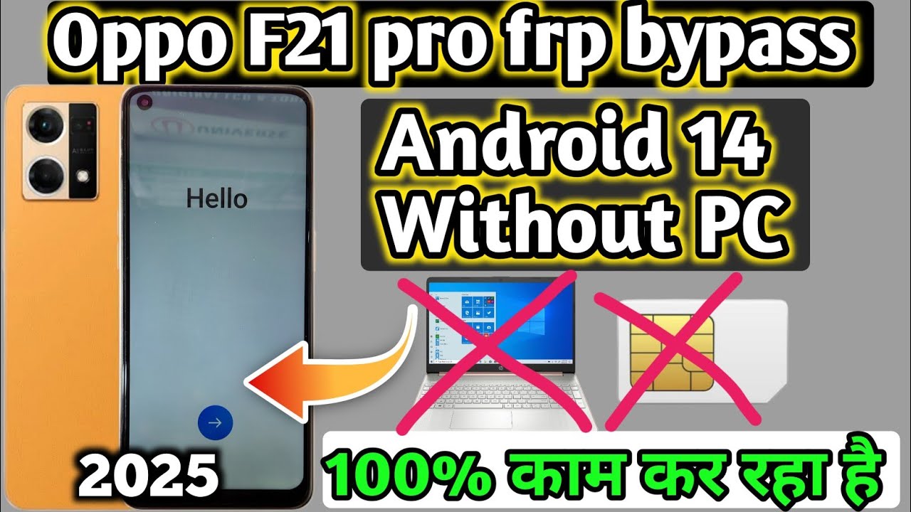 Oppo F21 Pro FRP Bypass Android 14 Without PC | 100% Working Method 2025