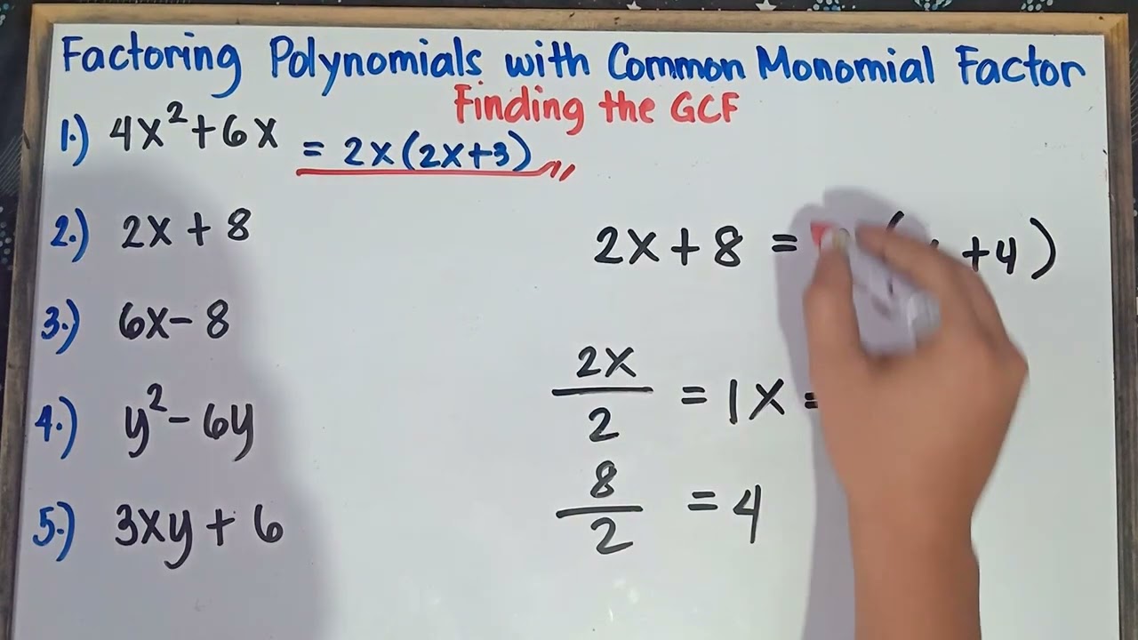 Factoring Polynomials with Common Monomial Factor | Part 1 | Grade 8 | Q1 | Revised K-12 |