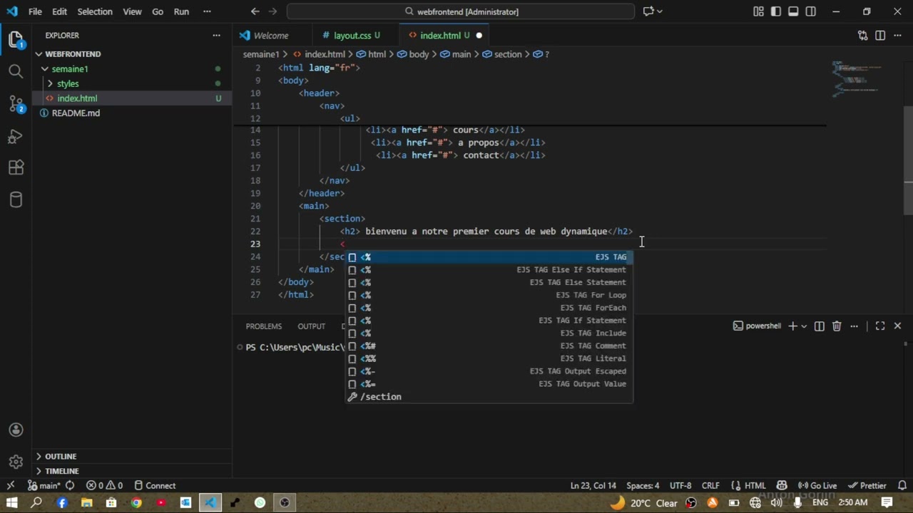html sementique et css grid