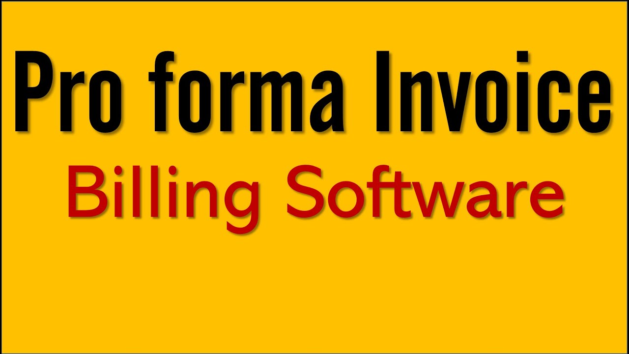 How to Make Proforma Invoice | EBase&reg; EazyBilling & Accounting Software  07 | POS | Barcode System