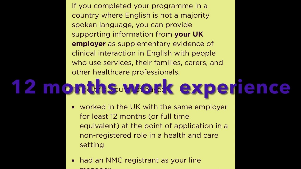 Nmc registration for international nurses with out English language test..#short