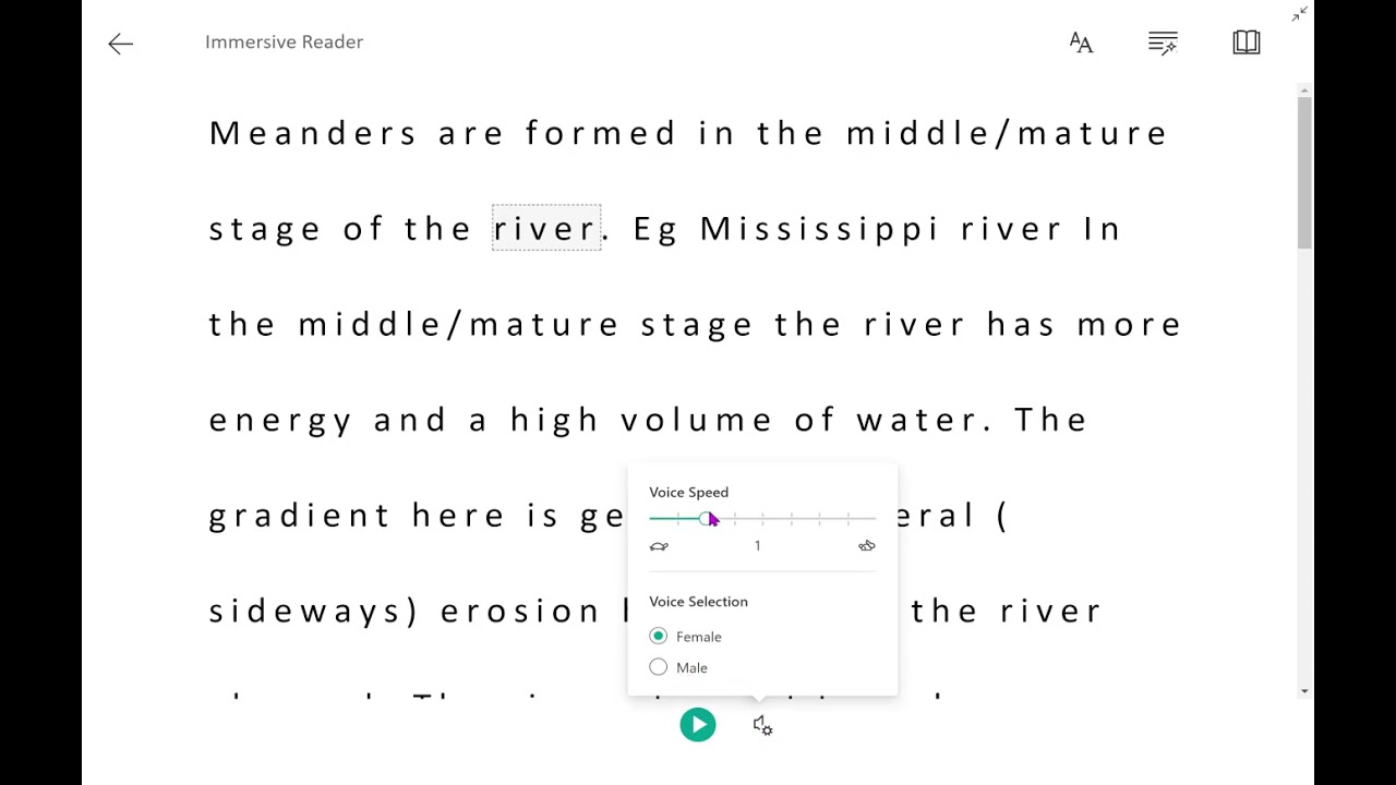 Using the Immersive Reader in Google Docs part 2