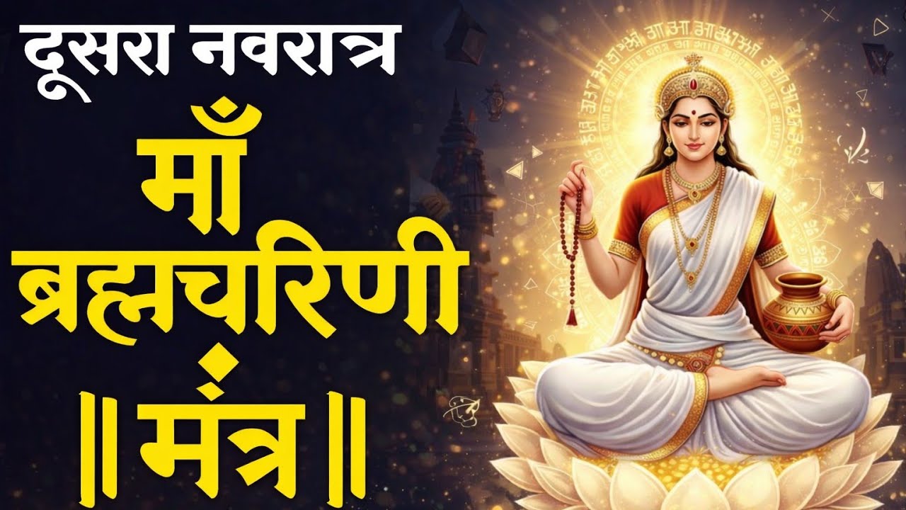 नवरात्रि दूसरा दिन | माँ ब्रह्मचारिणी मंत्र 108 बार | Navratri Day 2 Brahmacharini Mata Mantra Jaap 