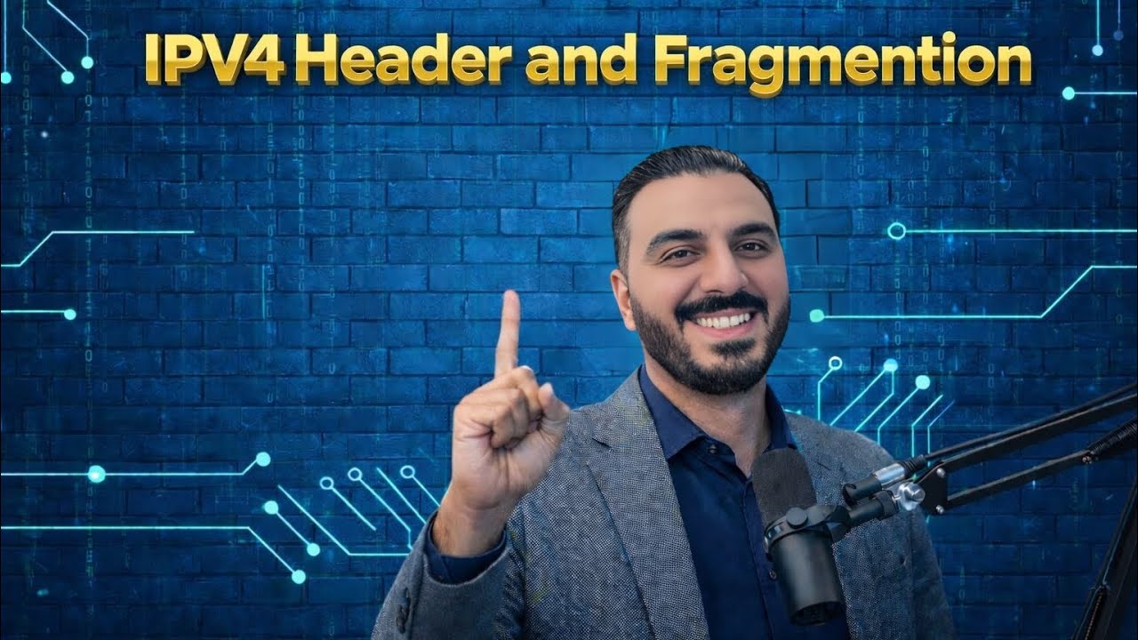 IPv4 Header and Fragmention #fragmentation #header #ipv4 #ipv6 #tcpip #network #ccna #الشبكات 