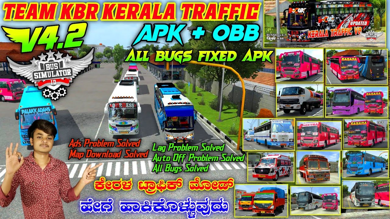 NEW KERALA TRAFFIC MOD FOR BUSSID V4.2 IN KANNADA 🤩 BUSSID V4.2 KERALA TRAFFIC APK & OBB BY TEAM KBR