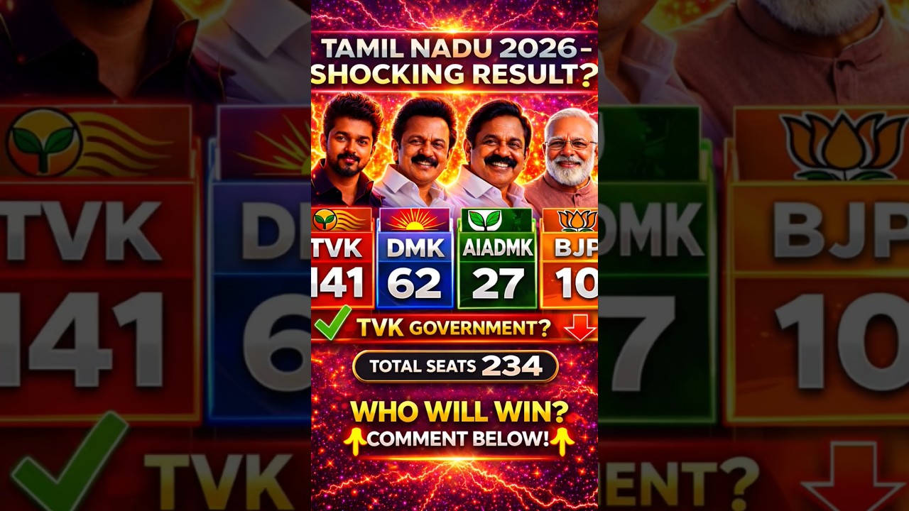 🔥 TN Election 2026  | Vijay TVK 141 Seats? | M. K. Stalin vs Edappadi K. Palaniswami | #tvk #dmk