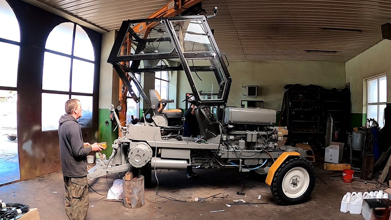 Ursus 1222 Montaż zmodernizowanej kabiny