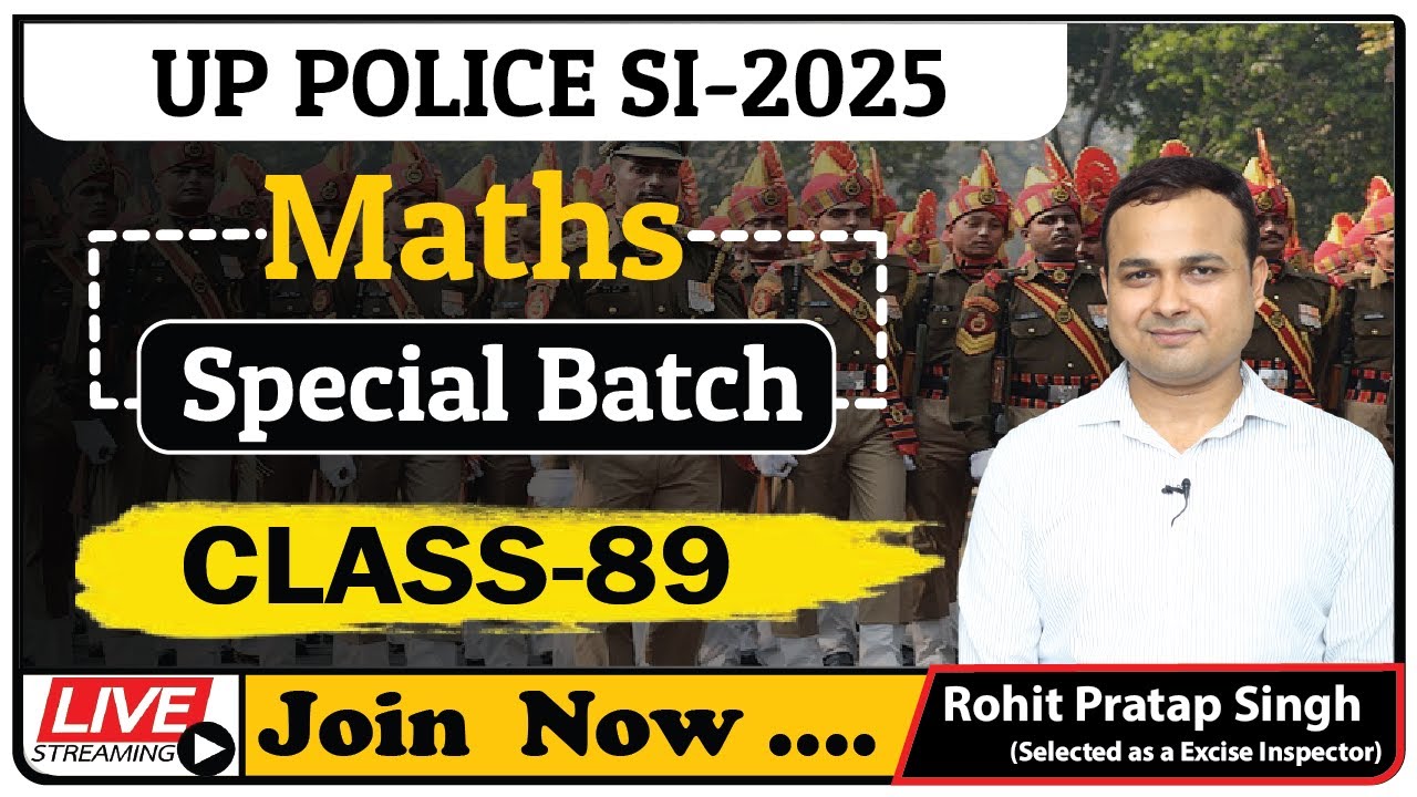 UP POLICE SI - 2025 |Speed ,Distance... | By Rohit Pratap Singh | Free Batch | UPSI2025 #arthacademy