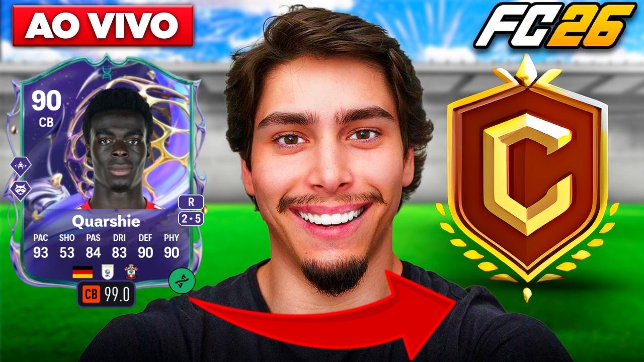 LIVE RELÂMPAGO 🔴 Terminando o MONSTRO + FUT CHAMPIONS! FC26