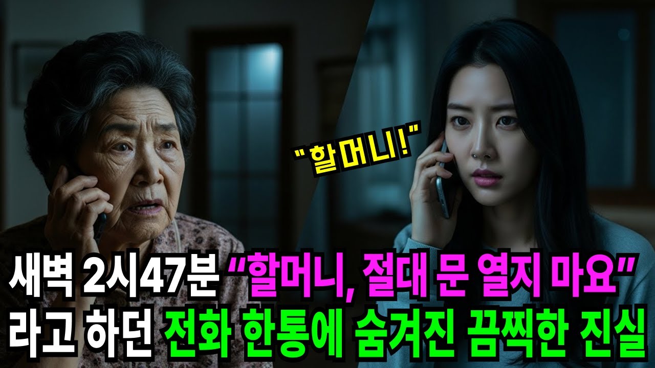 새벽에 혼자 사는 할머니에게 전화한 옆집 여자가 