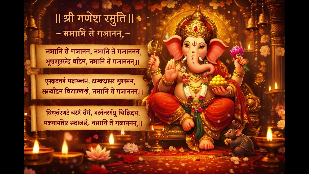 “Namami Te Gajananam – Animated Ganesh Stuti”