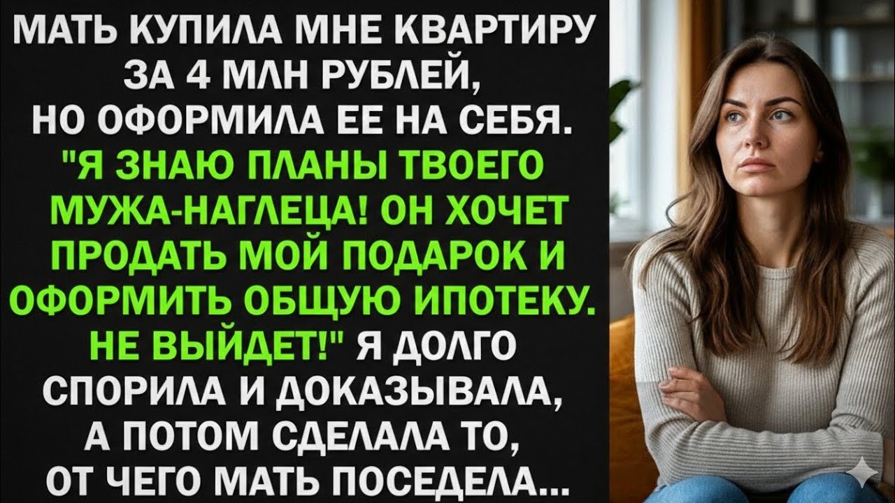 Мама купила мне квартиру за 4 млн, но оформила ее на себя. Я долго спорила и доказывала, а потом...