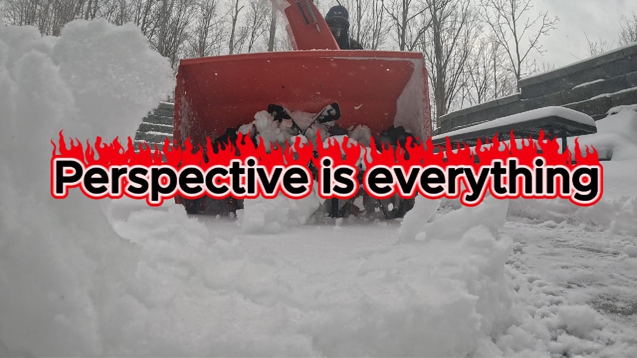 Snow blowing perspective , Fighting the storm and taking names ! #farming #snow #snowblowers #diy