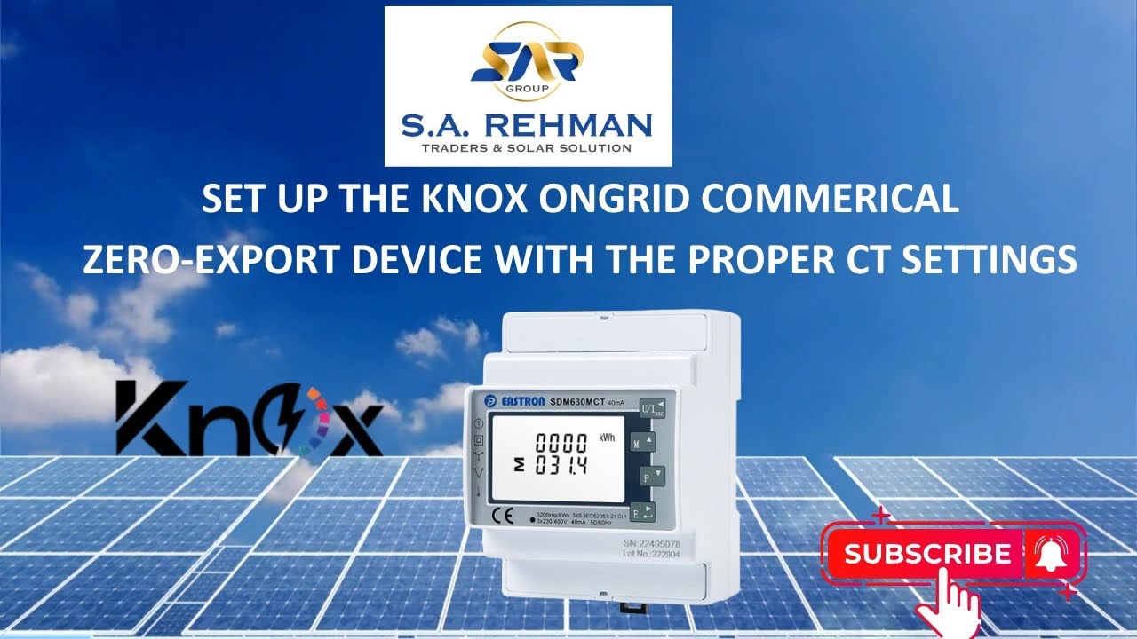 KNOX ONGRID INVERTER COMMERCIAL ZERO-EXPORT DEVICE WITH CT SETTINGS