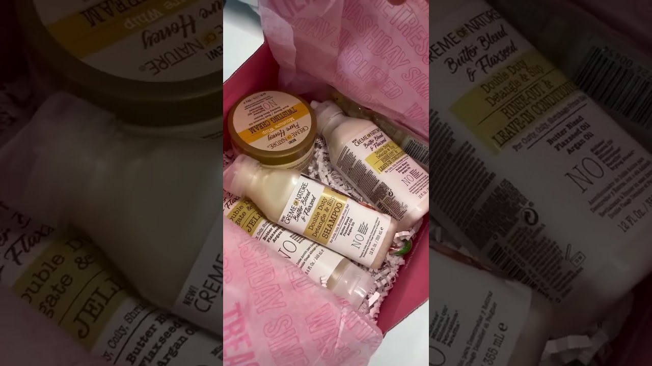 Creme of Nature x Treasure Tress Unboxing! ✨😍 #curlynatural #cremeofnature #naturalhair