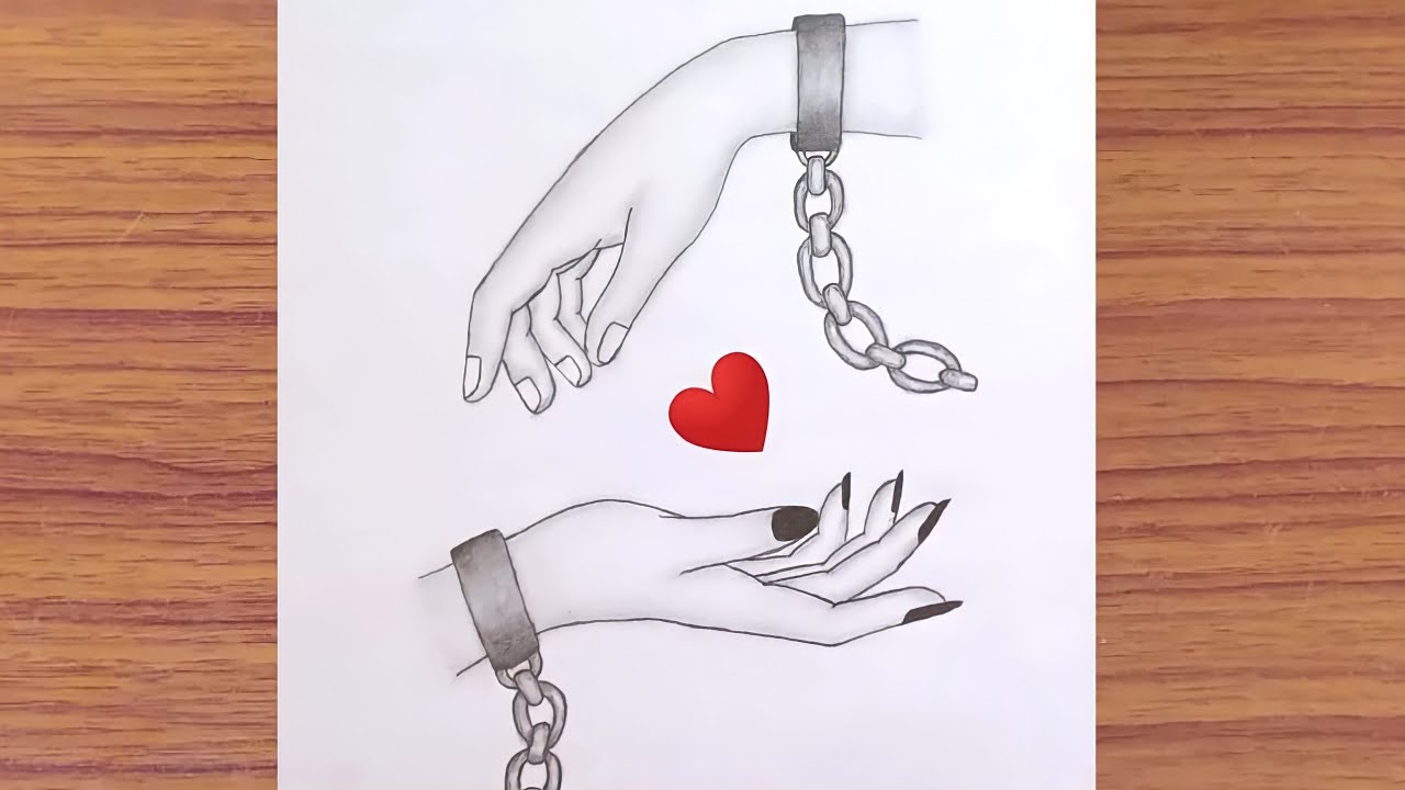 рисунок любви | рисунок держась за руки