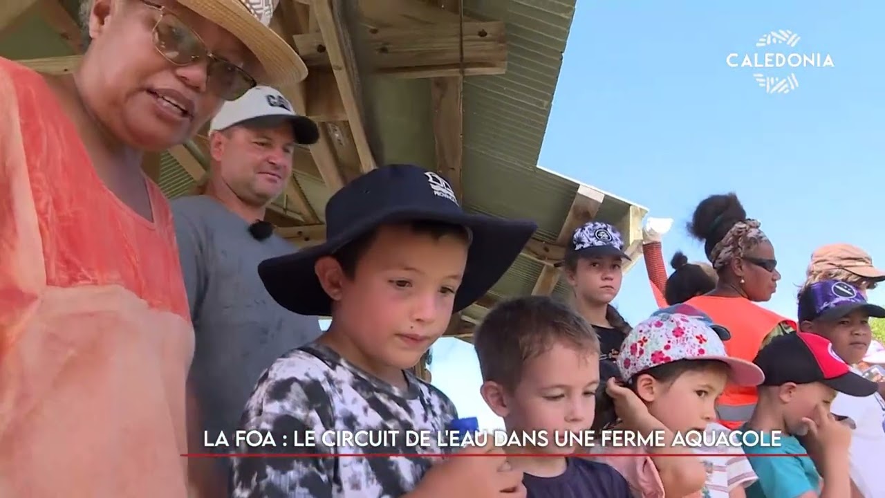 La Foa : le circuit de l'eau dans une ferme aquacole