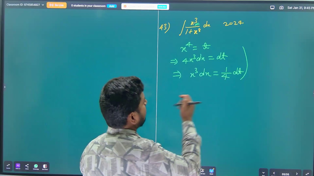 Indefinite Integration Previous Year Objective Question By Rohit Sir math