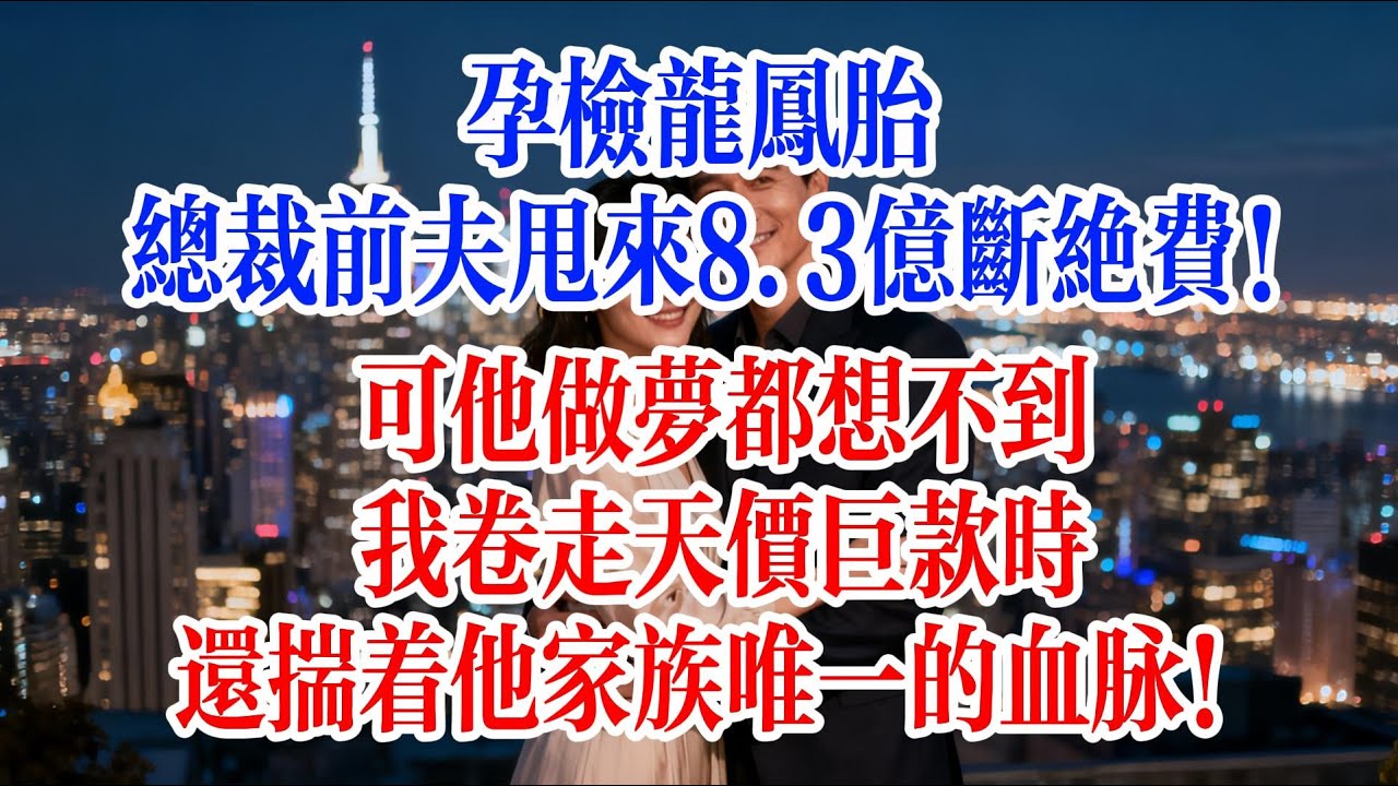 孕檢龍鳳胎，總裁前夫甩來8.3億斷絕費！可他做夢都想不到，我捲走天價巨款時，還揣著他家族唯一的血脈！#故事頻道 #爱情故事 #情感故事 #出軌 #婚姻 #小说