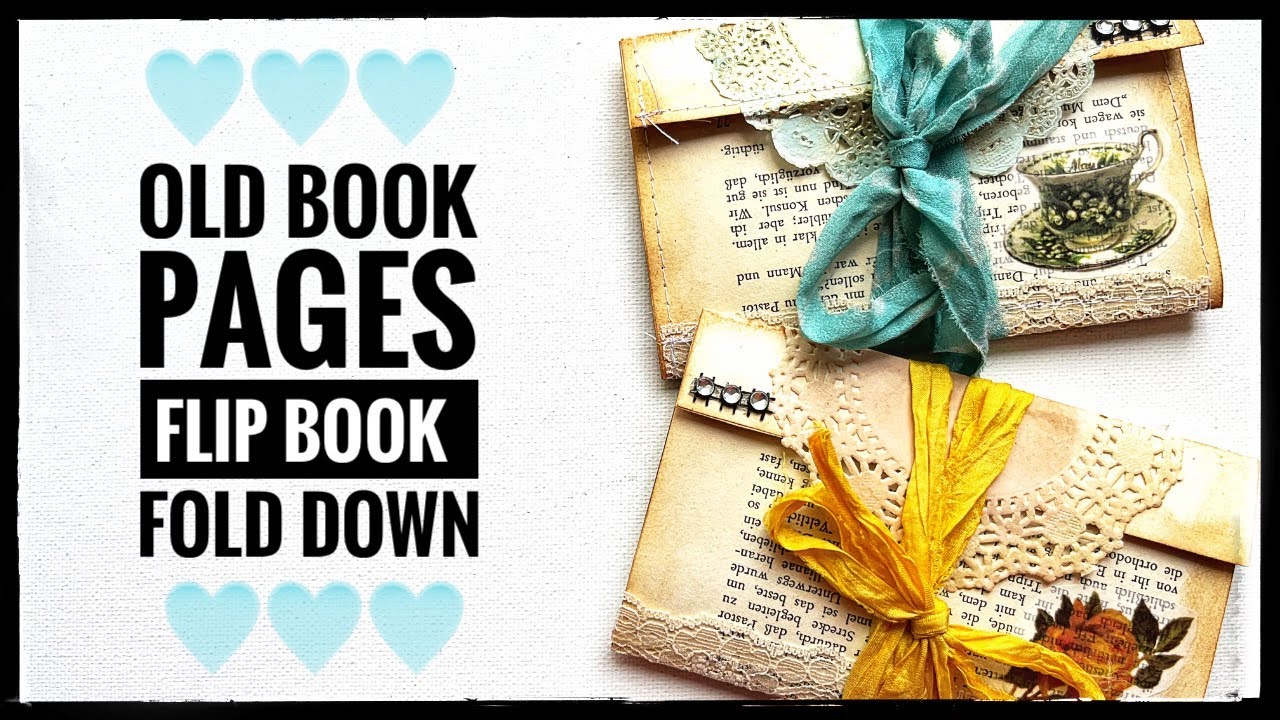 Old Book Page - Flip Book- Fold Down - Junk Journal
