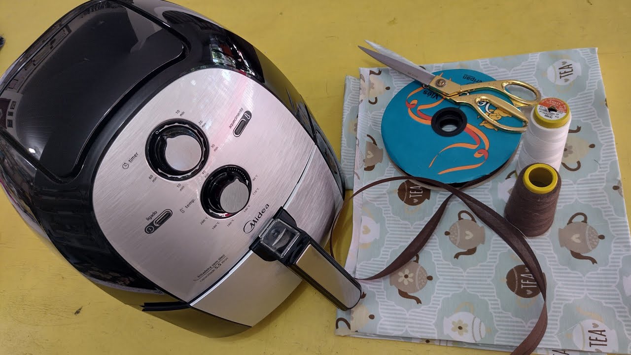 Como costurar capa para fritadeira elétrica 5,5 litros 😊🤗