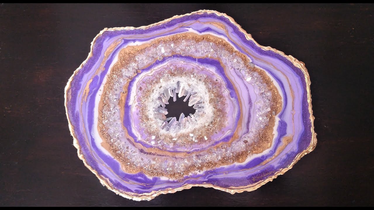 #40- Creating a Free Form Resin Geode with an Elegant Edge, On A Budget!