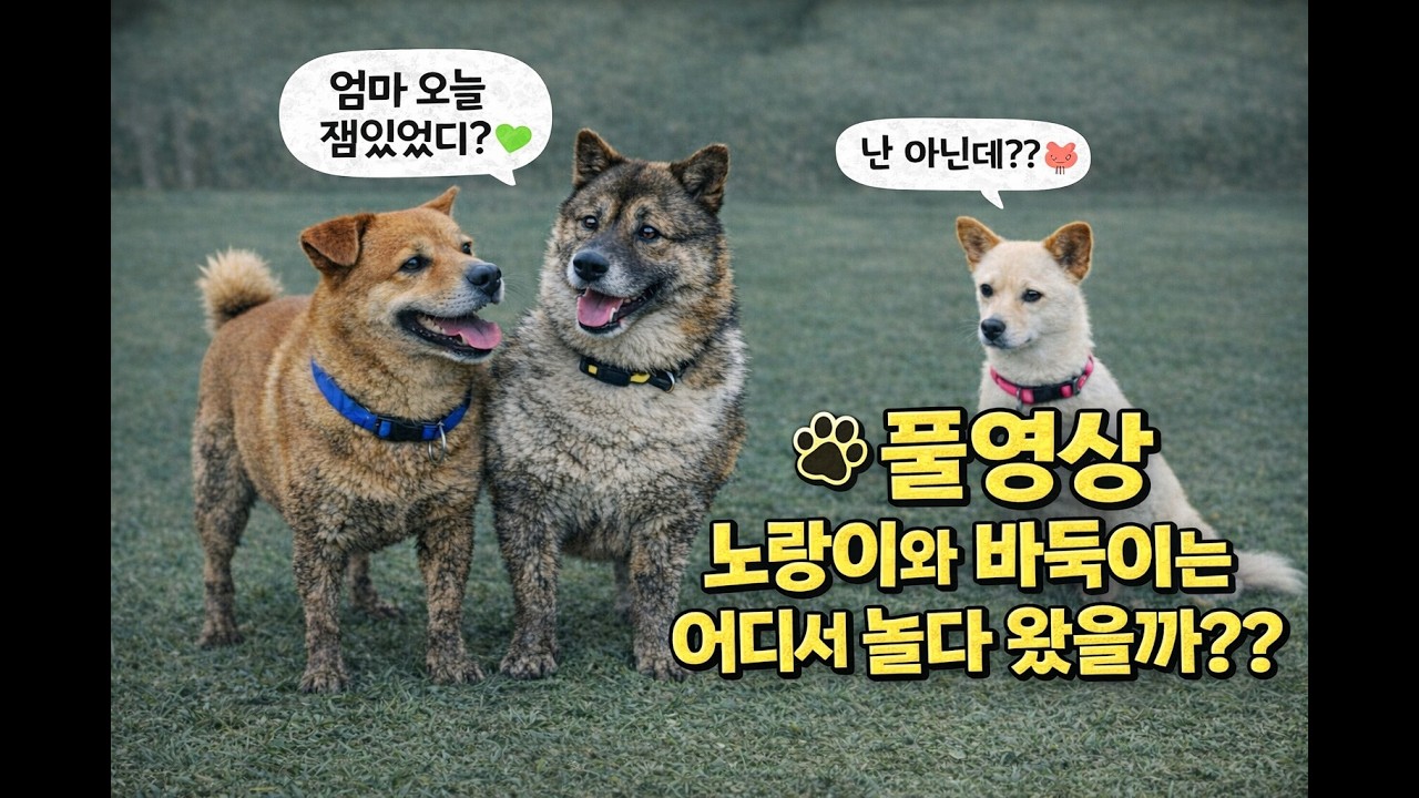 [풀영상]바둑이와 노랑이는 대체 어디서 놀다 온 걸까?