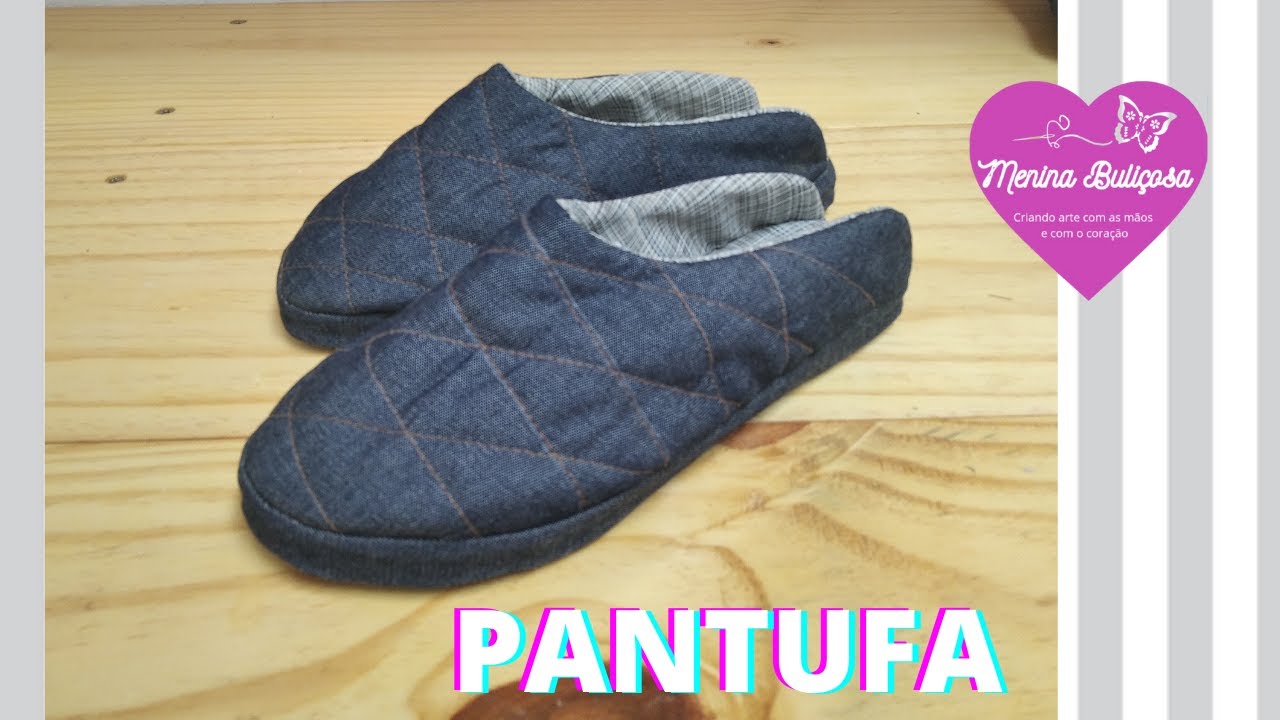 Pantufa masculina / em máquina doméstica