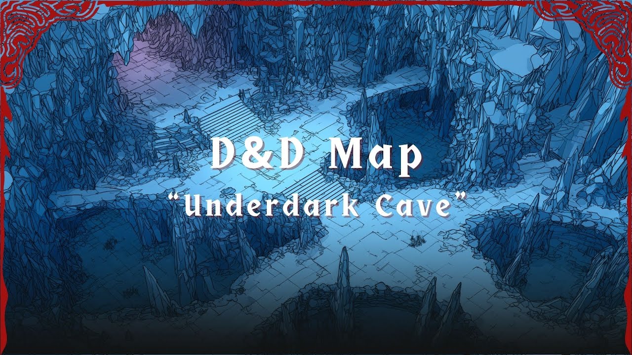 D&D Animated Battle Map: Underdark Cave | Dynamic Dungeons Map Ambience