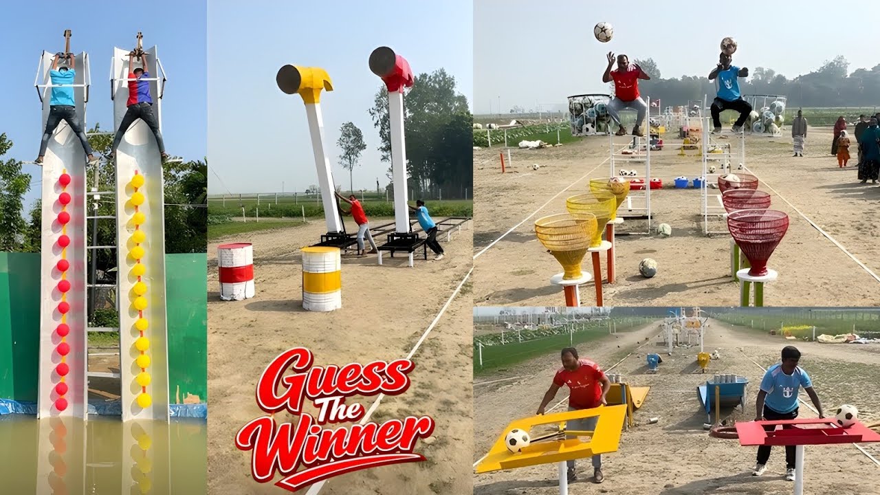 Balloon Popping Race and Football Match 🔥| Who Wins the Ultimate Challenge 🤔/ Amazing Challenge