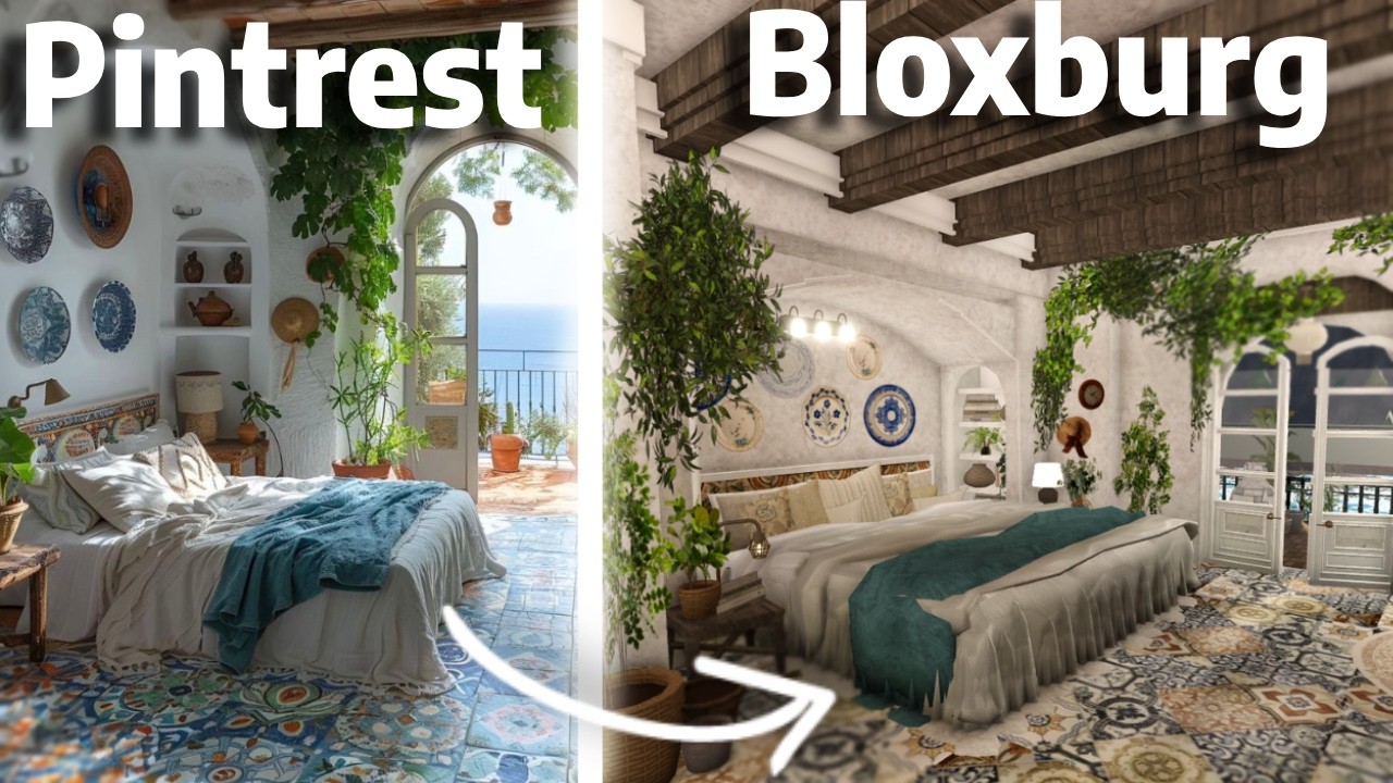 Building my Dream Mediterranian Bedroom in Bloxburg