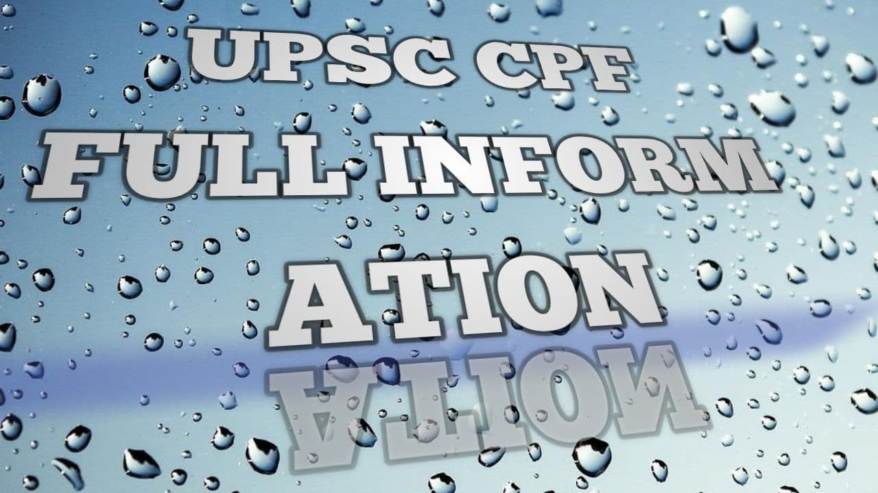 UPSC CAPF AC 2021