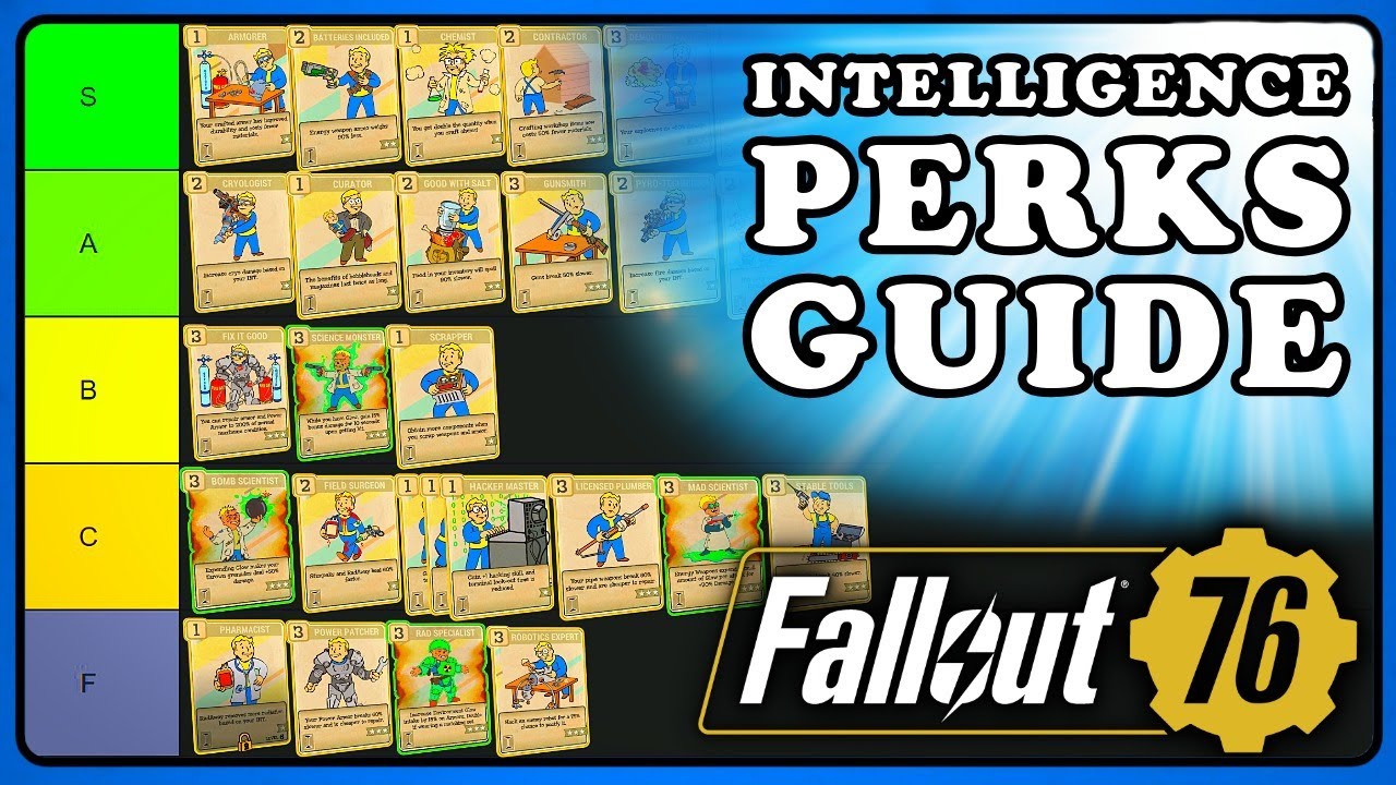 Fallout 76 Intelligence Perks Tier List: Perkopedia Guide (2026)