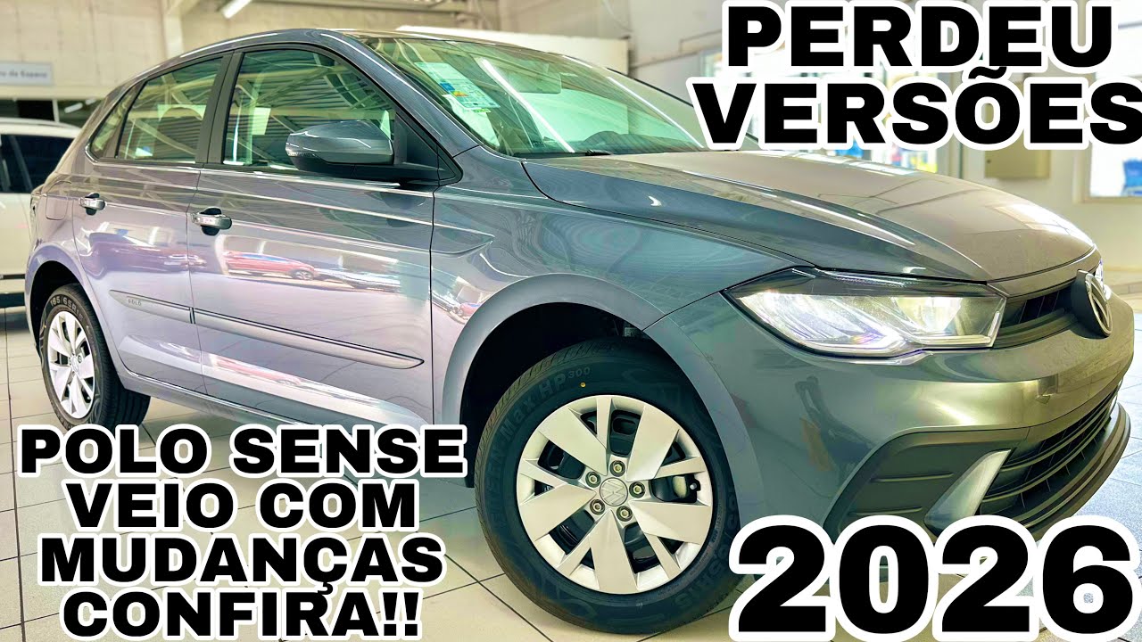 NOVÍSSIMO VOLKSWAGEN POLO SENSE 2026 1.0 TURBO EM DETALHES | CHEGOU COM MUDANÇAS IMPORTANTES!!!